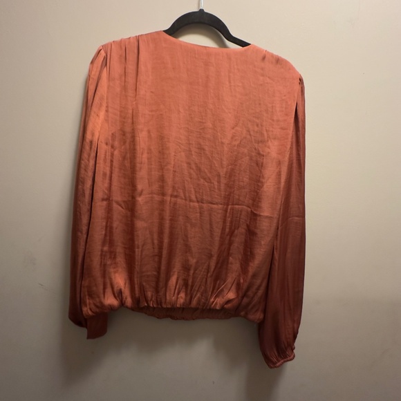 Bronze Satin V neck top - Picture 1 of 2